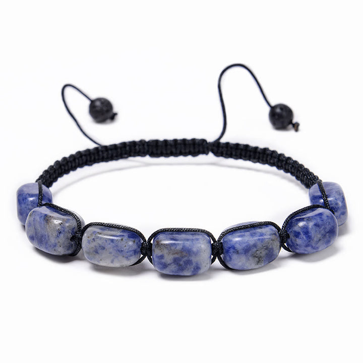 Olivenorma 7 Chakra Cristallo Gemma Perline Braccialetto Intrecciato Uomo 