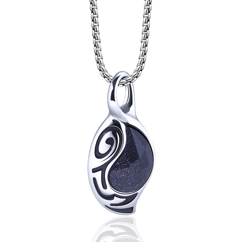 Collana in acciaio al titanio con occhio di tigre, coraggio, fortuna e protezione Olivenorma