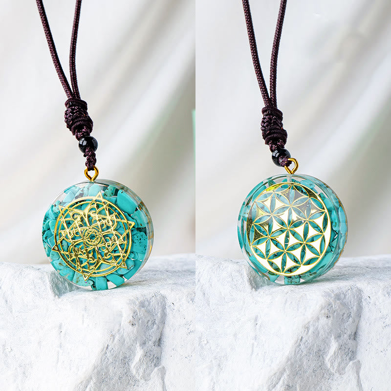 Collana di cristallo naturale di orgone Olivenorma