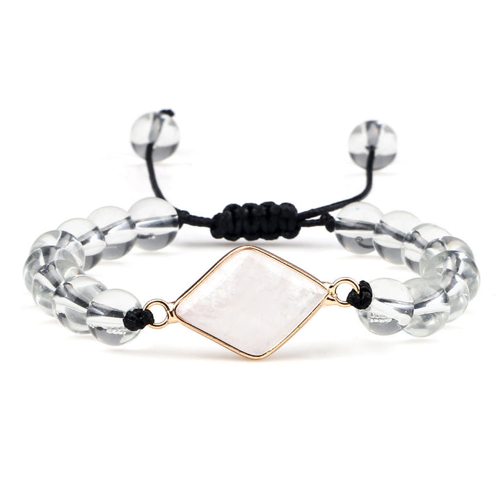 Braccialetto Olivenorma con perline in pietra occhio di gatto e opalite