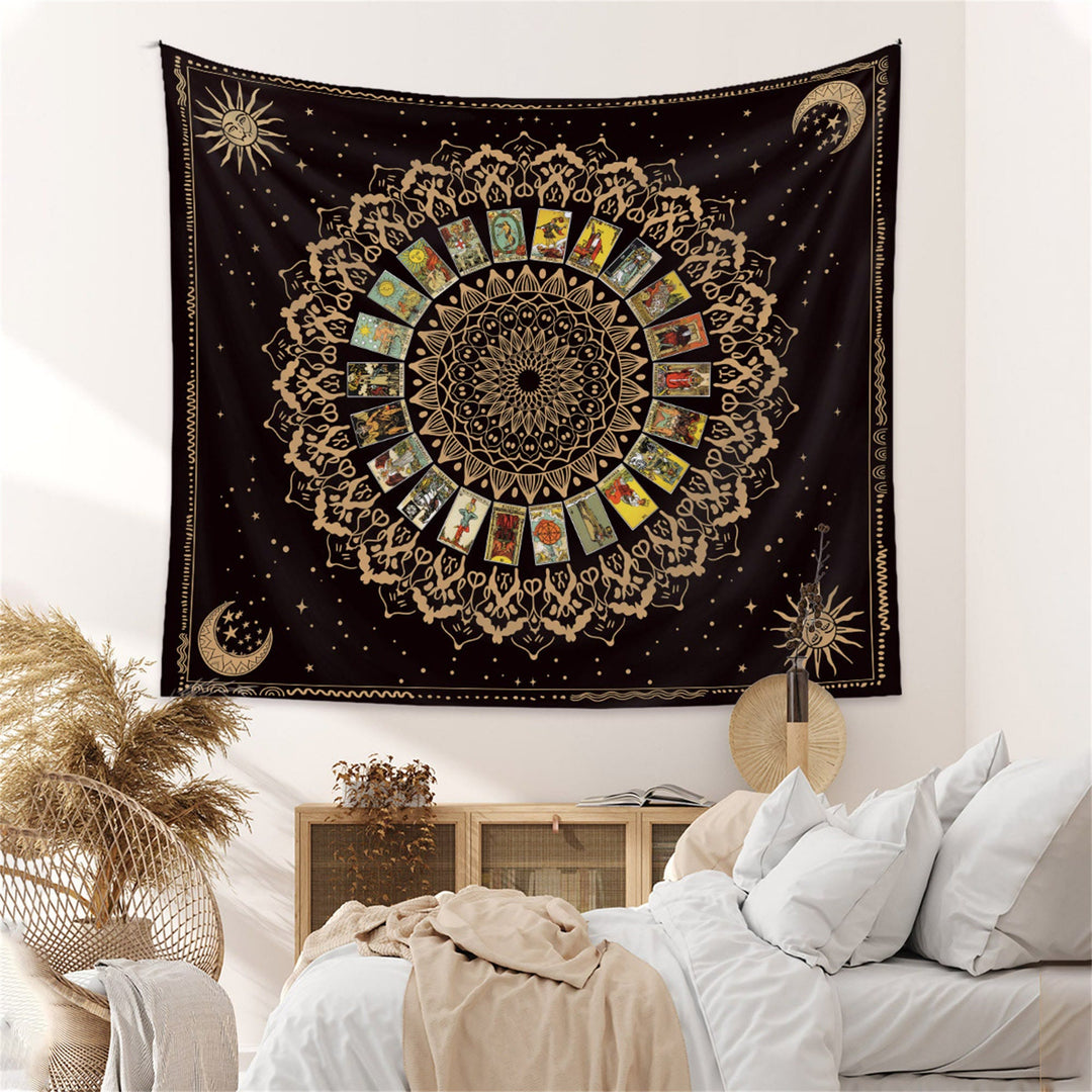 Olivenorma Vintage Tarot Sole e Luna Wall Art Tapestry