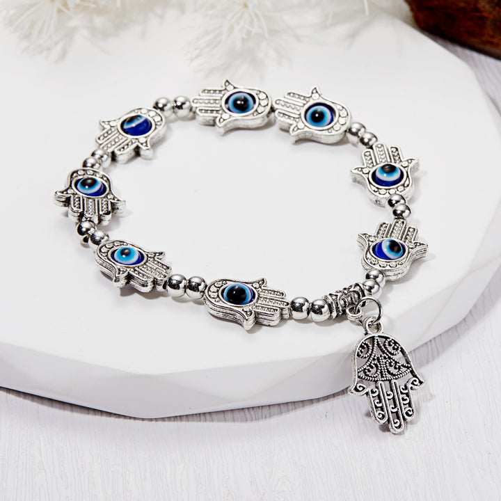 Olivenorma Evil Eye Hamsa Ciondolo Bracciale Zircone Epossidico