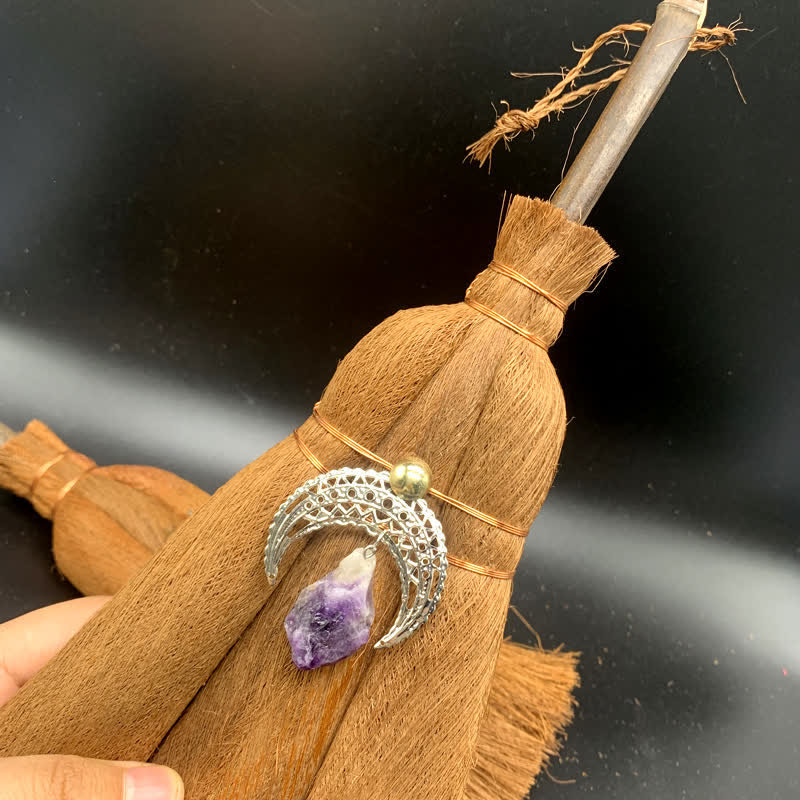 Ornamento a forma di stella di scopa di paglia di cristallo Olivenorma