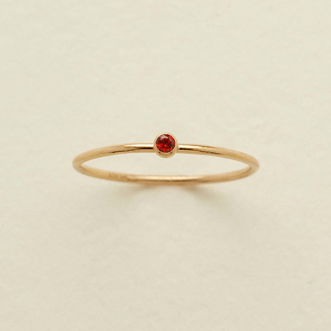 Olivenorma Birthstone Anello sottile per la nascita di 12 mesi