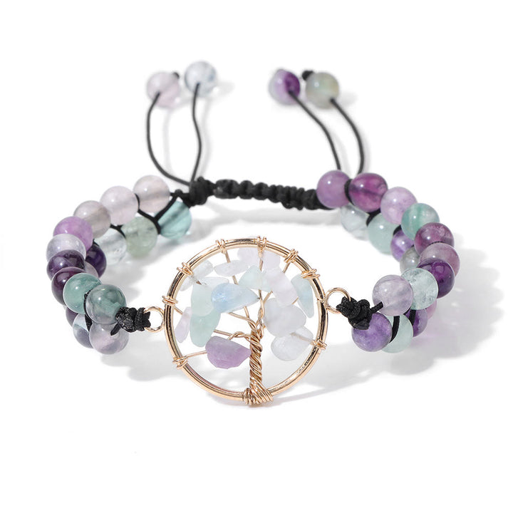 Olivenorma Albero Bracciale della vita intrecciato doppio da 6 mm