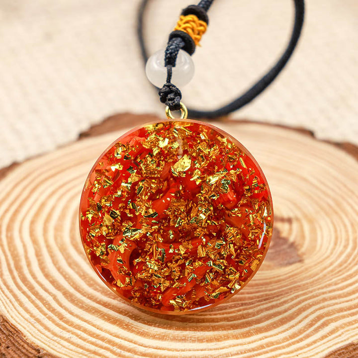 Collana Hamsa Balance in corallo rosso