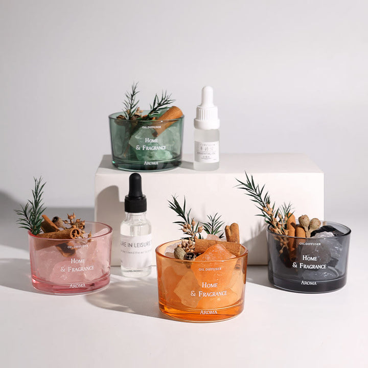 Olivenorma Natural Crystal Flameless Essential Oil Cristallo Aromaterapia 