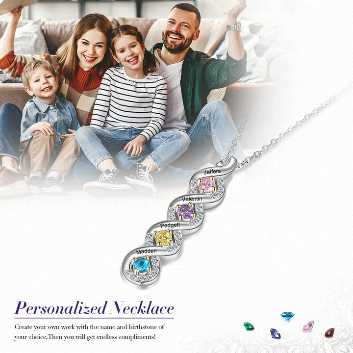 Olivenorma Collana con nome inciso in pietra portafortuna da donna