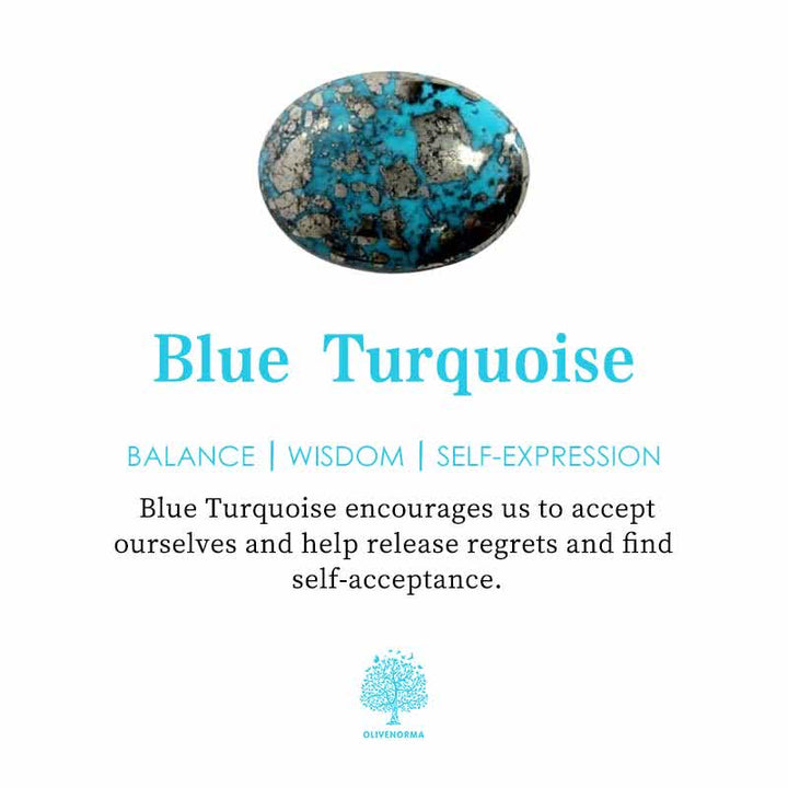 Pietra della preoccupazione del cuore turchese blu Olivenorma