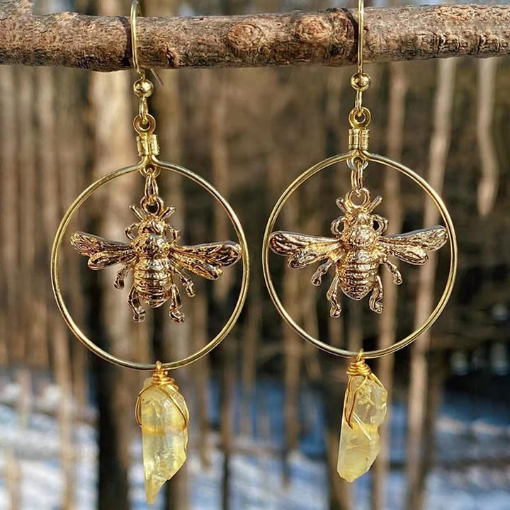 Orecchini Olivenorma con accessori in cristallo naturale luna stella fungo 
