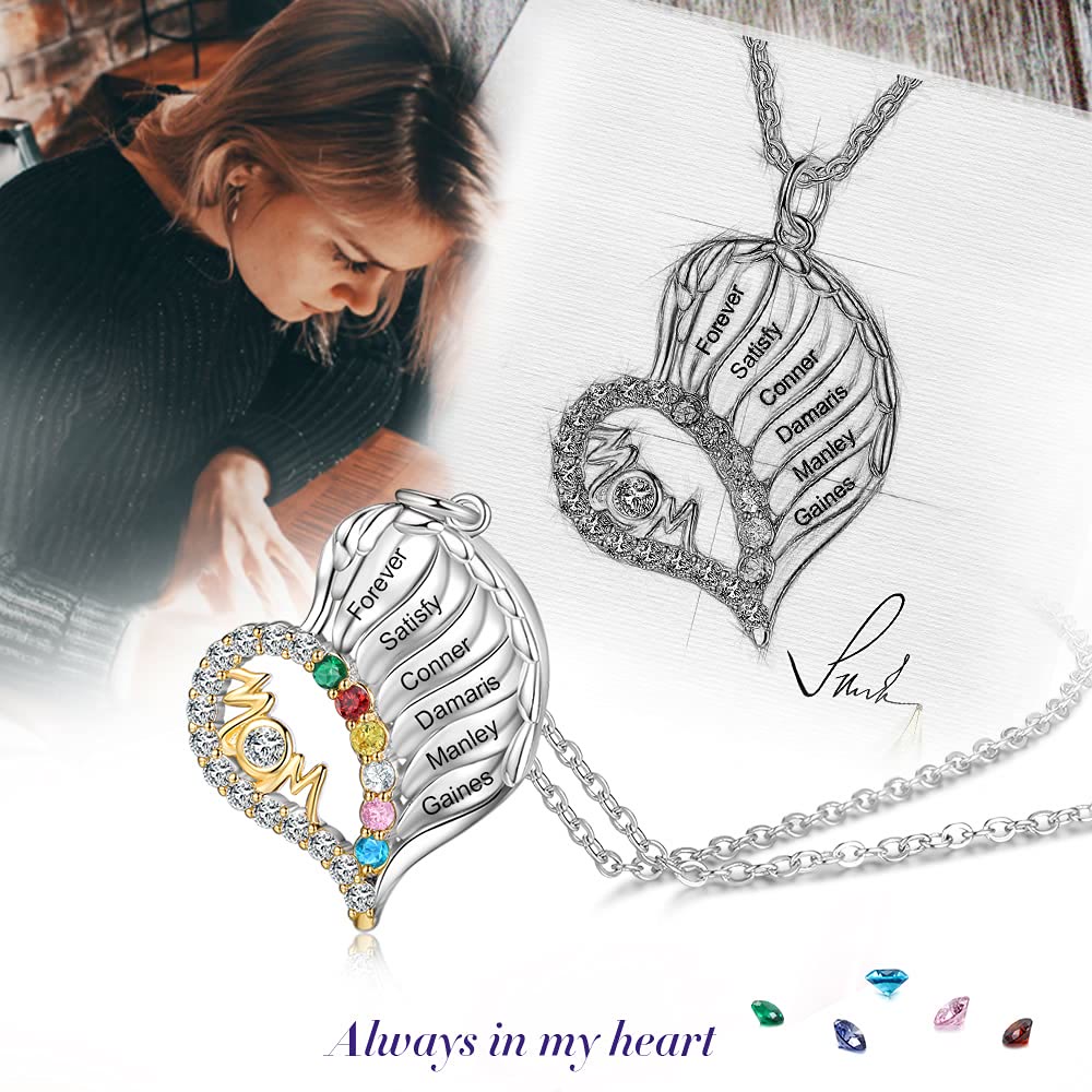 Olivenorma Collana con cuore e mezzo diamante per la mamma