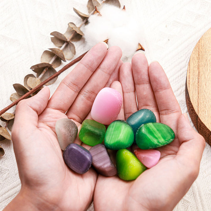 Pietra preziosa naturale burattata Olivenorma Cat's Eye