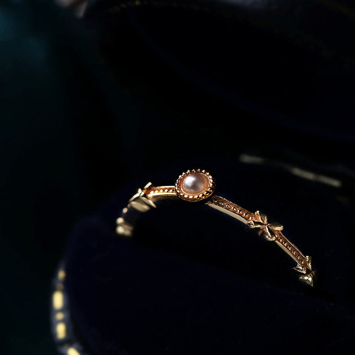 Anello Olivenorma Perla S925 Argento sterling placcato oro