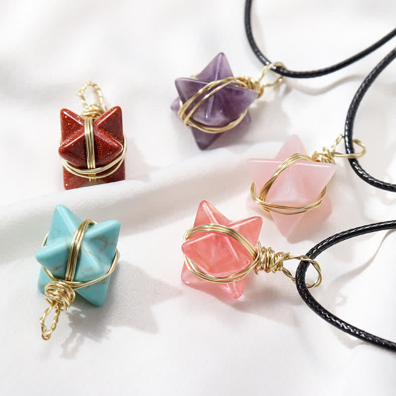 DIVINE LIGHT VEHICLE - Collana Merkaba di cristallo