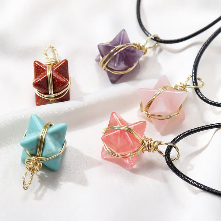 DIVINE LIGHT VEHICLE - Collana Merkaba di cristallo