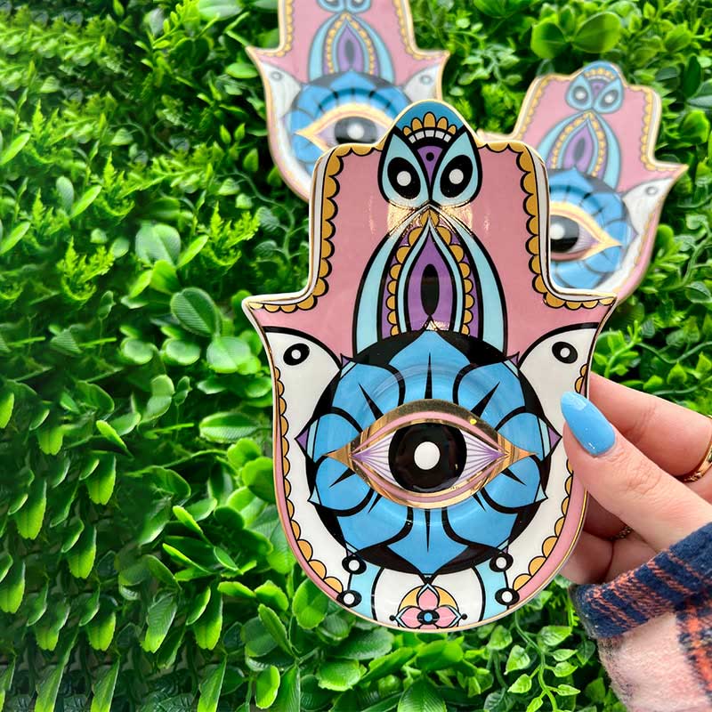 Olivenorma Hamsa Evil Eye Piatto Sottobicchiere 