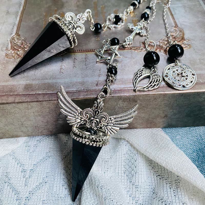 Olivenorma Ossidiana Cristallo Ali d'Angelo Stella Pendolo 