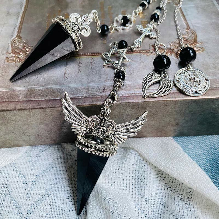 Olivenorma Ossidiana Cristallo Ali d'Angelo Stella Pendolo 