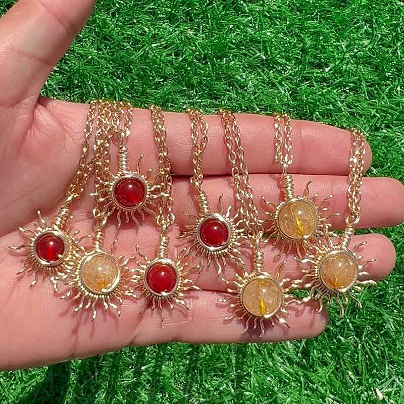 Olivenorma "Cattura i raggi del sole" - Collana sole avvolta in filo metallico
