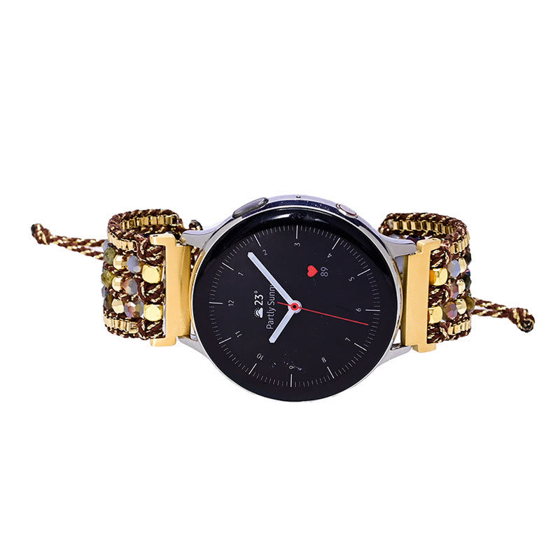 Bracciale intrecciato con perline di cristallo di ematite Olivenorma Samsung 