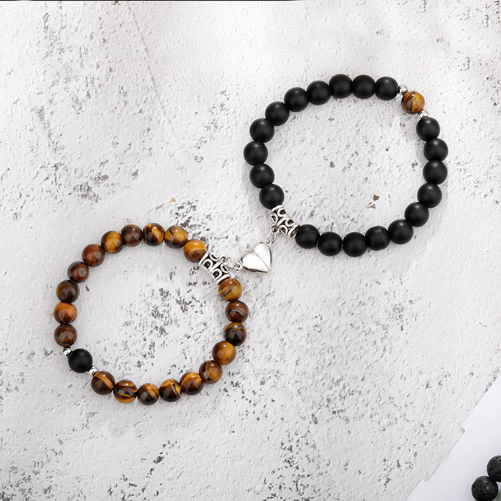 Olivenorma 2 pezzi set di braccialetti magnetici per coppie 