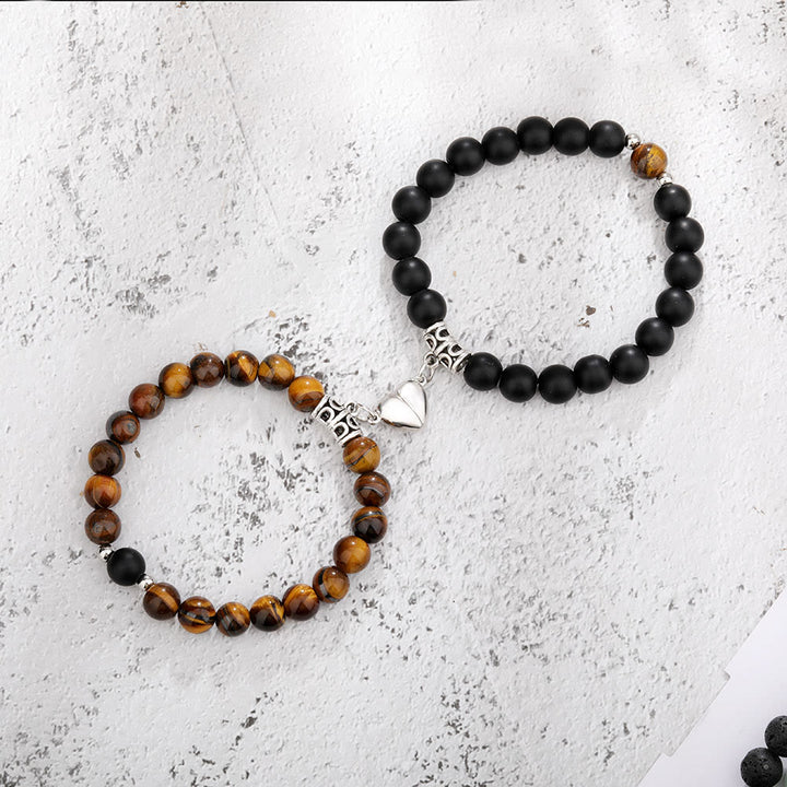 Olivenorma 2 pezzi set di braccialetti magnetici per coppie 