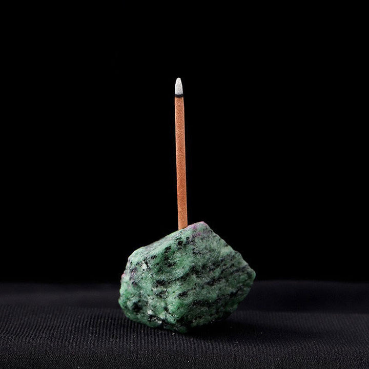 Olivenorma Crystal Raw Stone Porta incenso per bastoncini Decorazione con pietre preziose