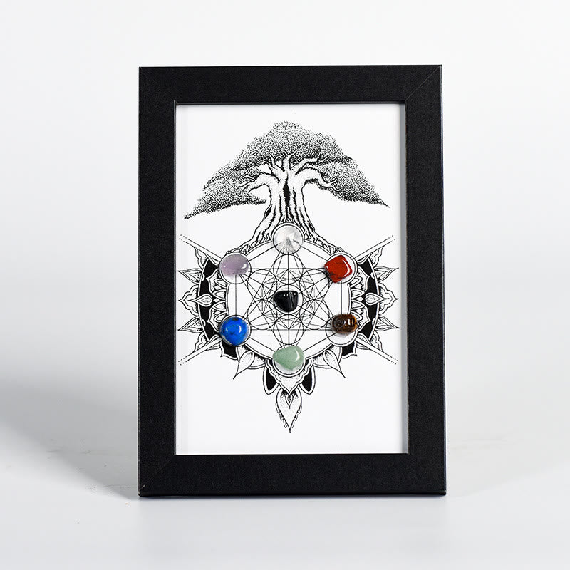 Cornice portafoto con motivo albero della vita Olivenorma Chakra Decorazione 