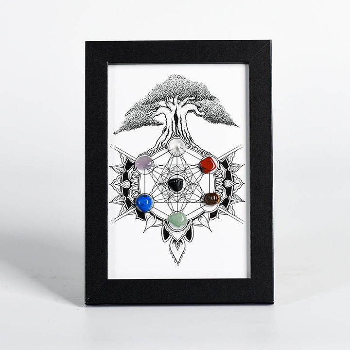 Cornice portafoto con motivo albero della vita Olivenorma Chakra Decorazione 
