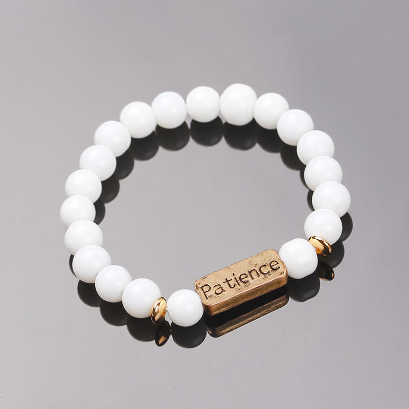 Bracciale con incisione Olivenorma Natural Gemstone Mom Patience