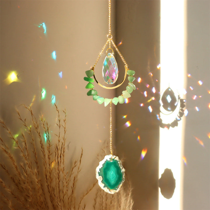 Olivenorma Crystal Suncatchers Moon Boho Decor Campanello a vento
