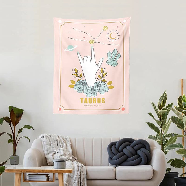 Olivenorma Mano Magica Tarocchi Zodiaco Arazzo 