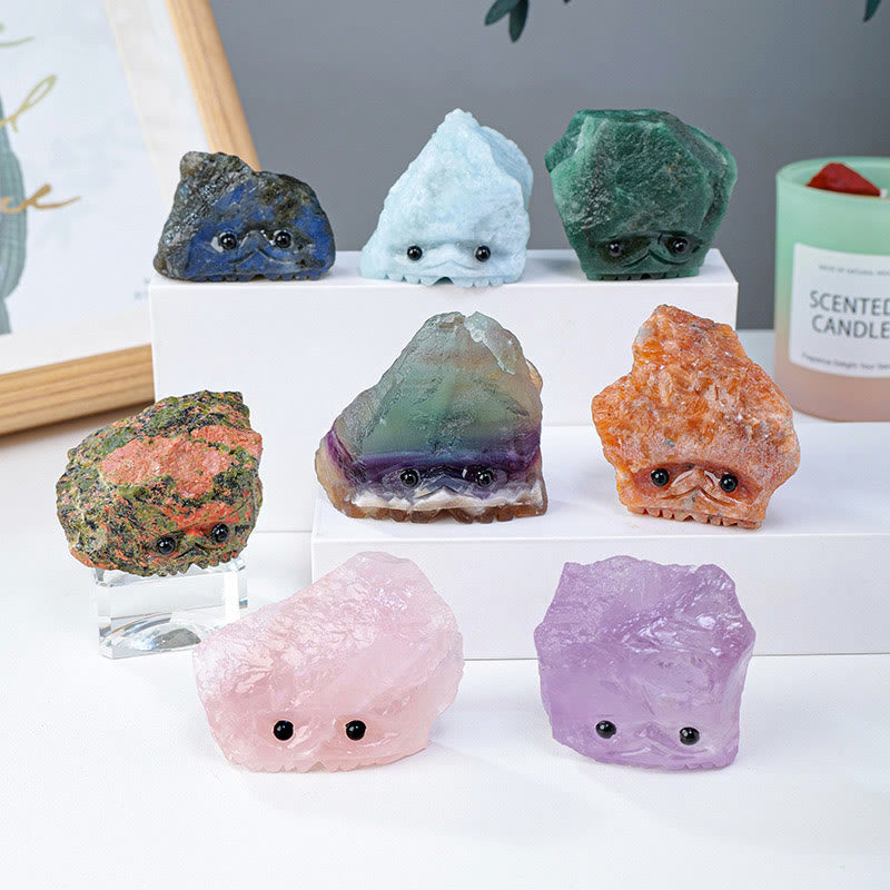 Olivenorma Pietra grezza naturale di cristallo Elfo Riccio Decorazione in pietra preziosa