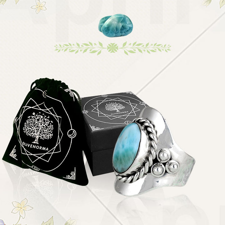 Olivenorma L'anello Larimar Boho per le donne