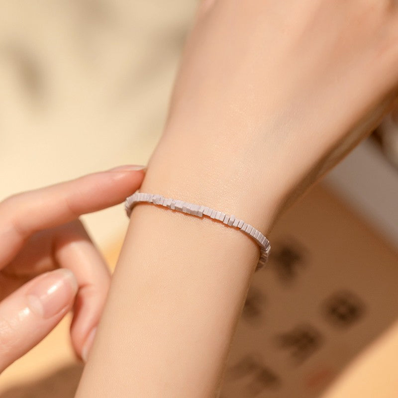 Lover Stone - Braccialetto con pietra preziosa curativa Lepidolite