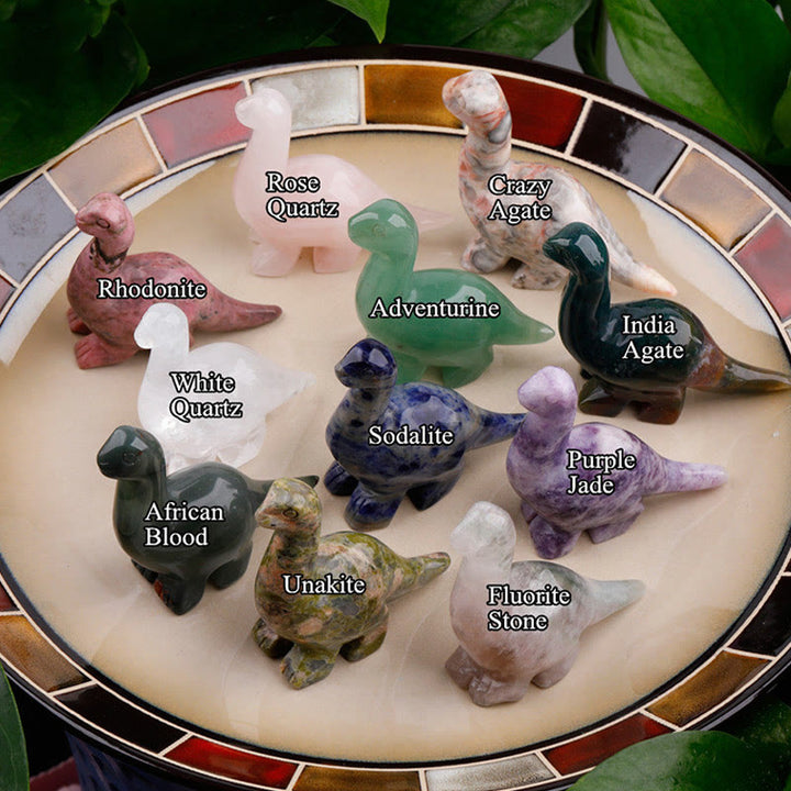 Olivenorma 2,5 pollici cristallo dinosauro casa docor decorazione pietra preziosa 