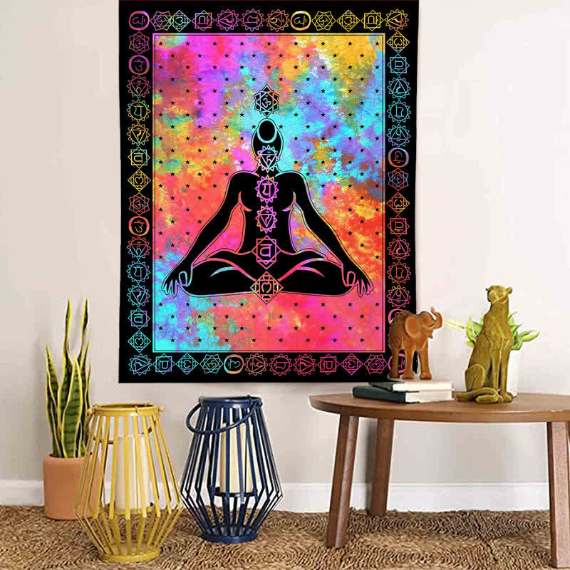 Arazzo da parete vintage Meditazione