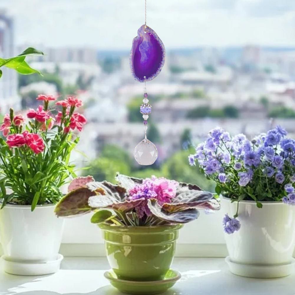 Olivenorma Campanello a vento in cristallo di sole con ciondolo appeso fatto a mano