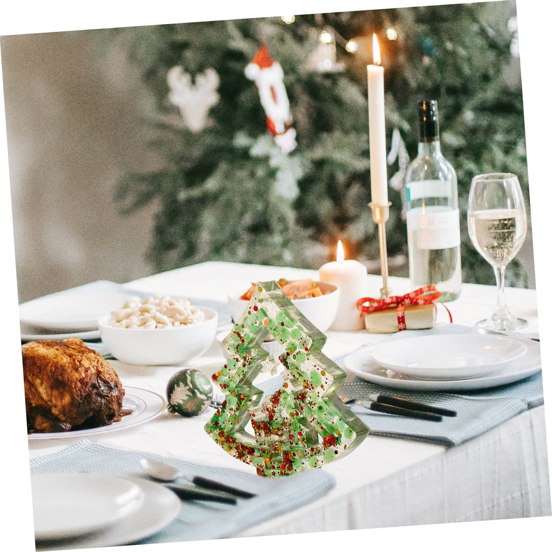 Decorazione per albero di Natale in resina di ghiaia di cristallo naturale Olivenorma 
