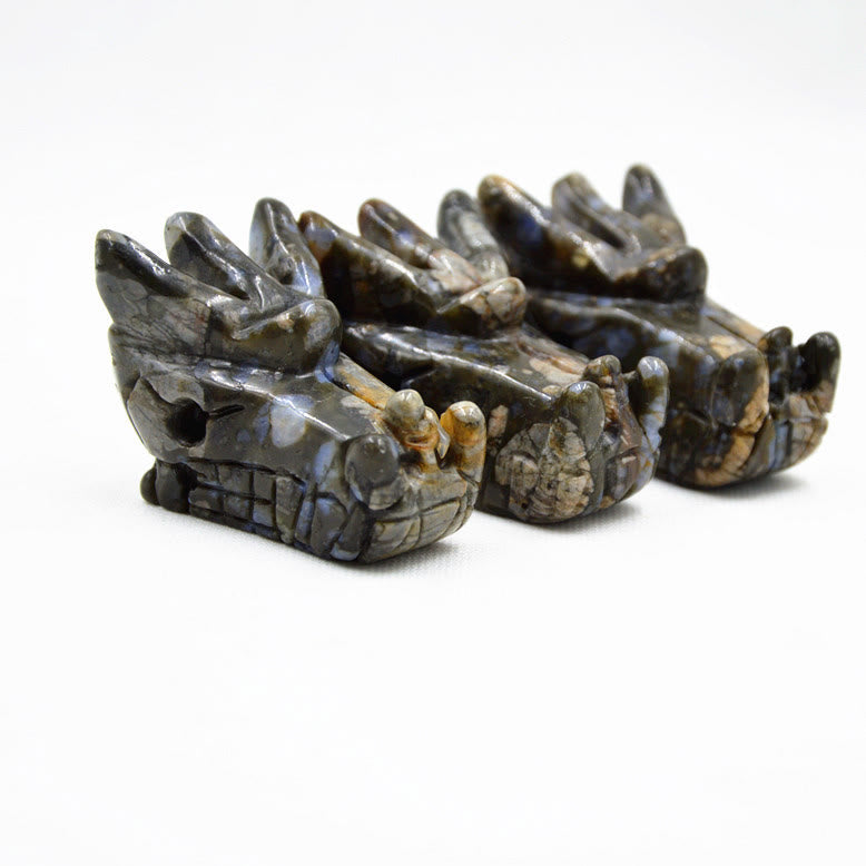 Olivenorma Crystal Dragon Head Gem Crafts Decorazione con pietre preziose