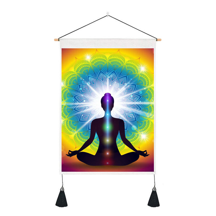 Olivenorma Zen Meditazione Decorativo Stampato Chakra Arazzo