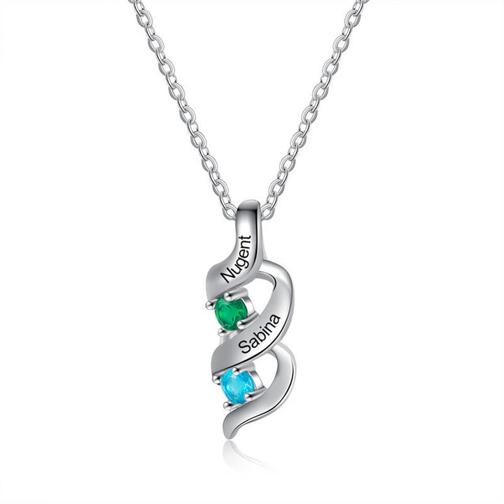 Collana personalizzata con incisioni e pietre portafortuna da 1 a 6
