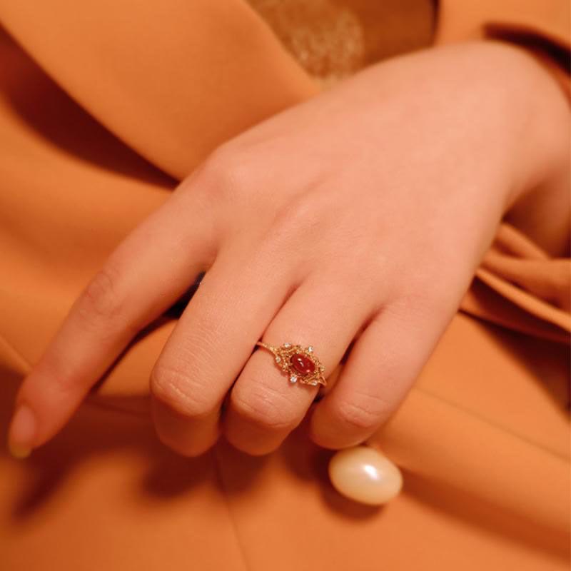 Anello Olivenorma Night Rose-Granato Naturale