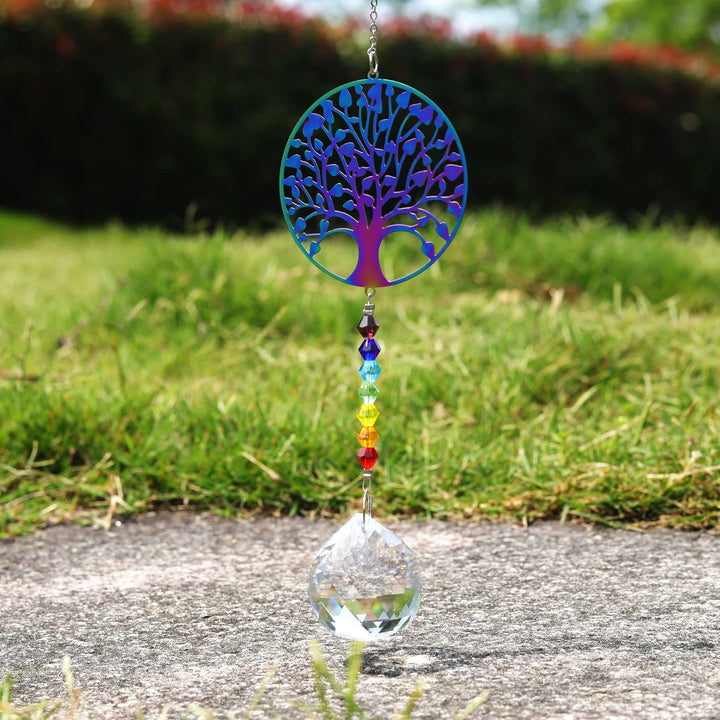 Olivenorma Clear Crystal Chakra Beads Hanging Wind Chime Suncatcher - image 18