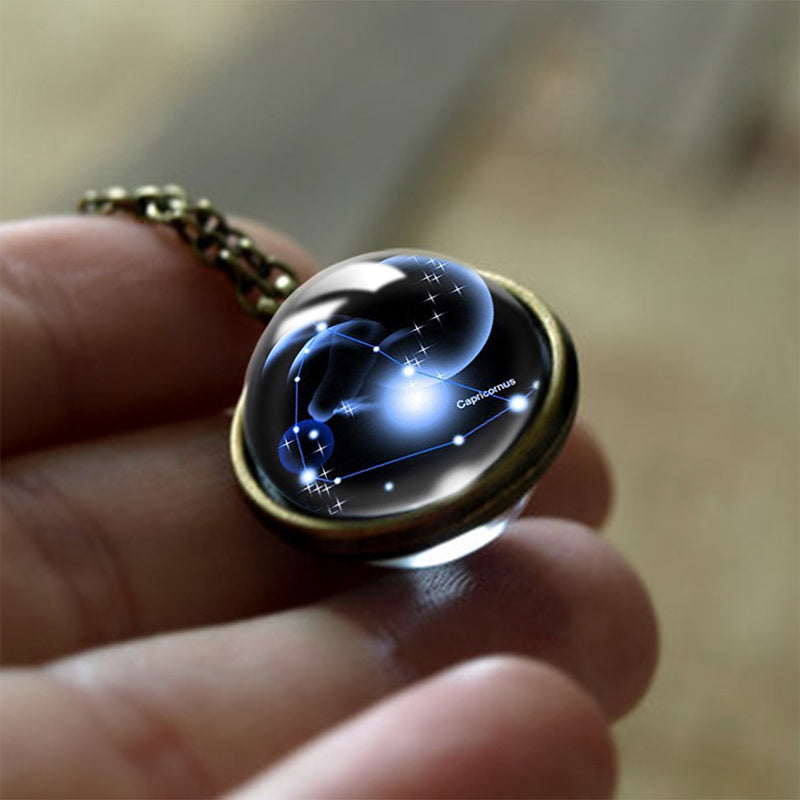 Collana di protezione dello zodiaco Olivenorma Glass 12 Stelle