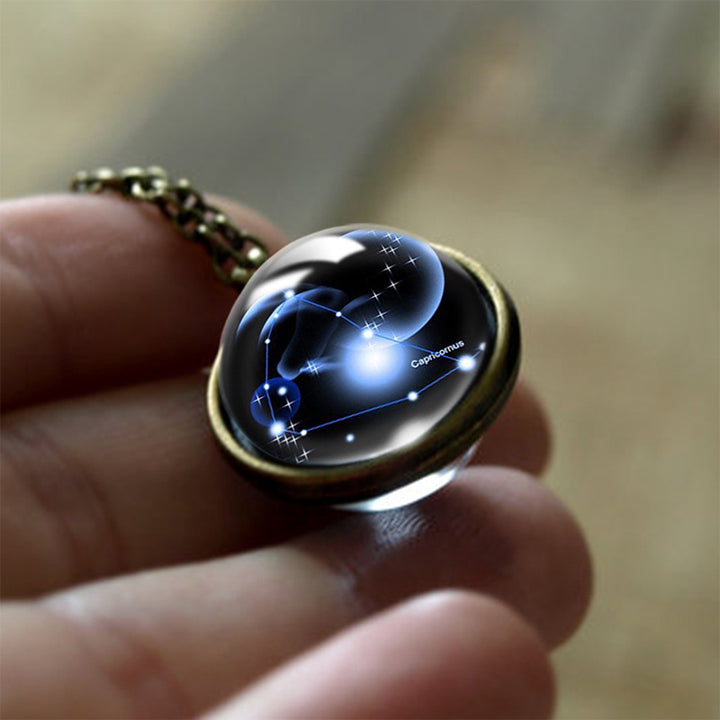 Collana di protezione dello zodiaco Olivenorma Glass 12 Stelle