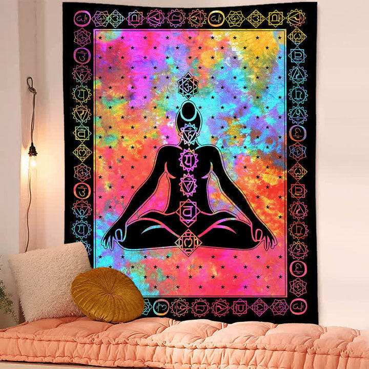Arazzo da parete vintage Meditazione