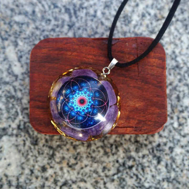 Collana con pendente Charoite naturale Olivenorma