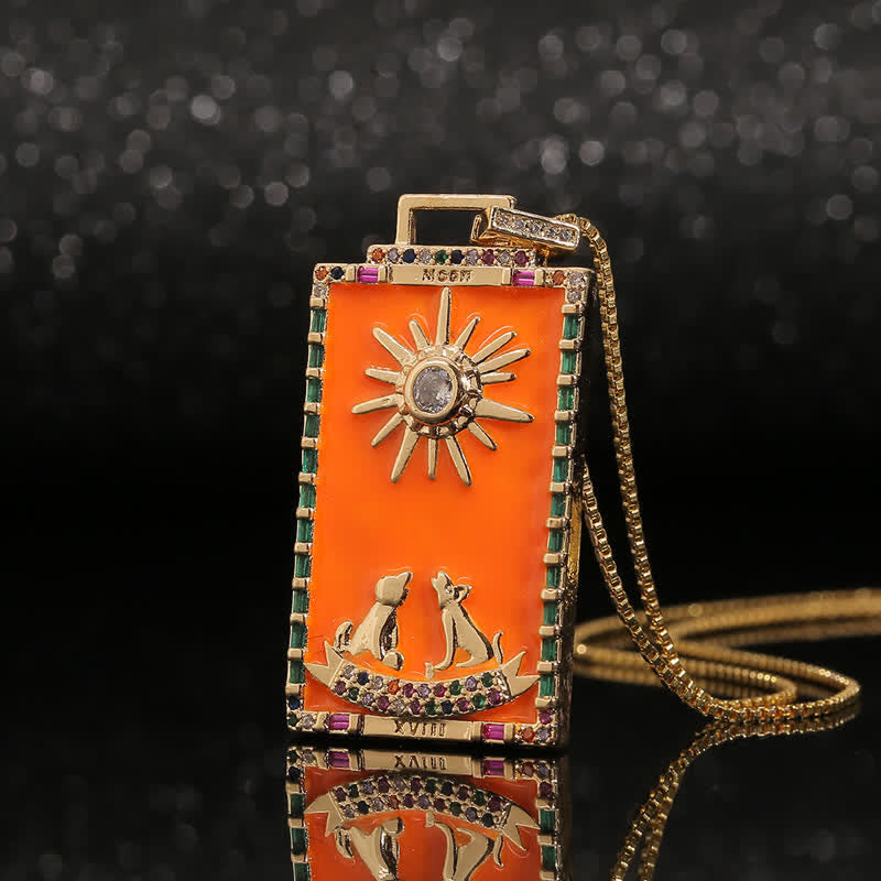 Collana con carta dei tarocchi Olivenorma in smalto