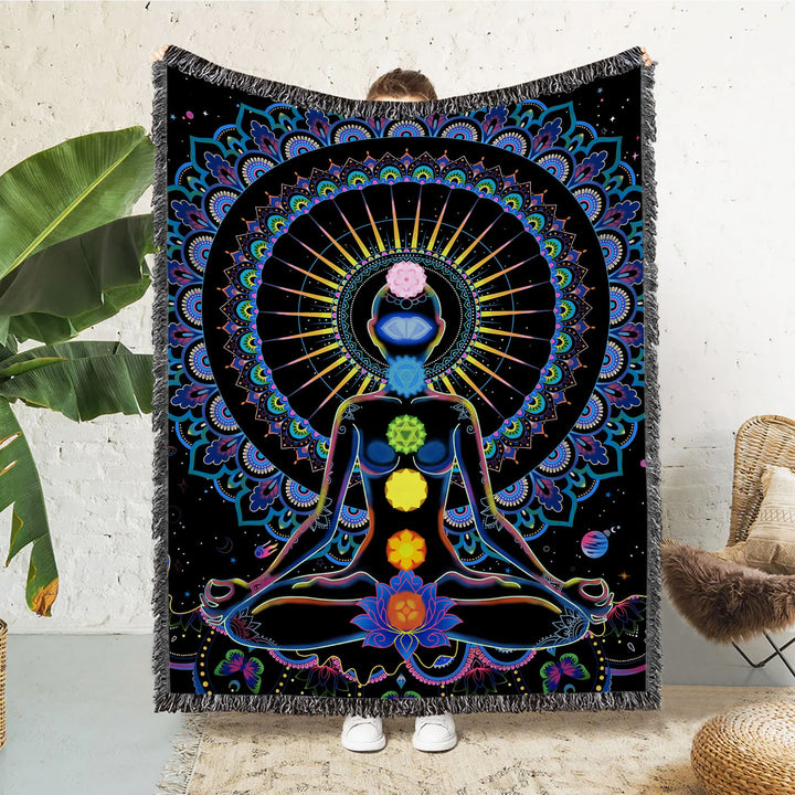 Olivenorma Meditazione Chakra Modello Pizzo Nappa Arazzo